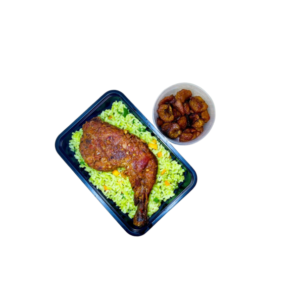 Fried Rice + Plantain +  Chicken