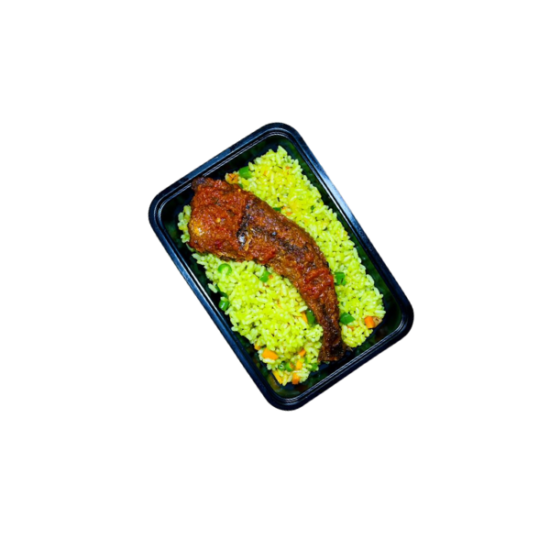 Fried Rice + Peppered Fish