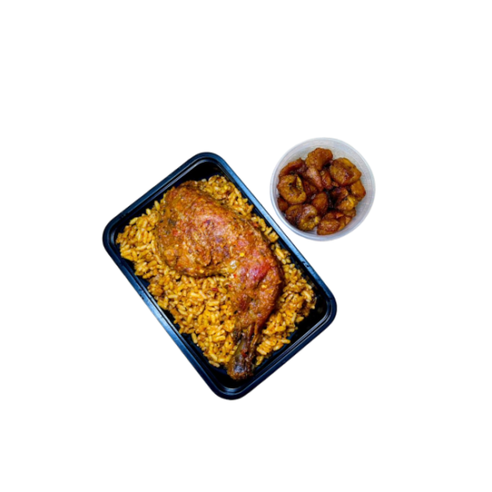Jollof Rice + Plantain +  Chicken