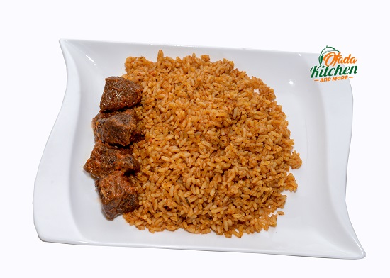 Jollof Rice and One Peppered Beef