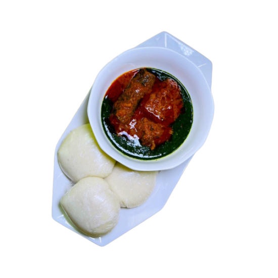 Semo + Ewedu + Stewed Beef + Stewed Assorted + Stewed Ponmo