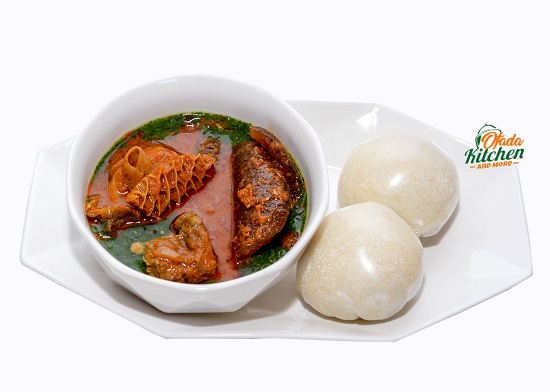 Semo + Ewedu + Stewed Beef + Stewed Assorted + Stewed Ponmo