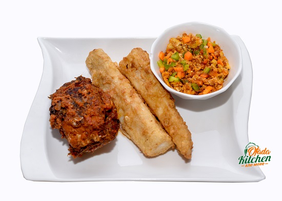 Yamarita & Egg Sauce with Peppered Fish